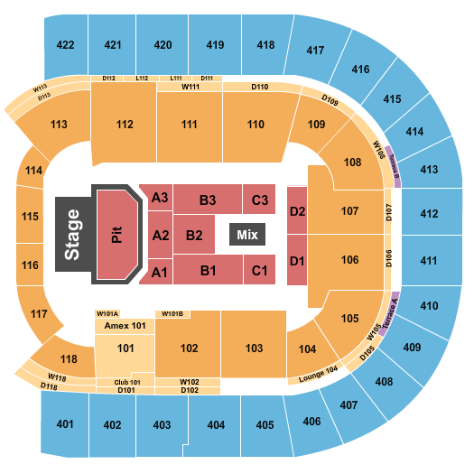 O2 Arena - London Endstage Pit Standing Seating Chart