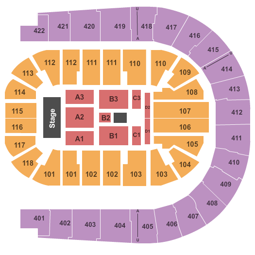 O2 Arena - London End Stage 2 Seating Chart