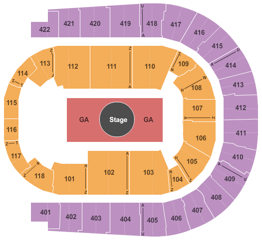 O2 Arena - London Take That Seating Chart