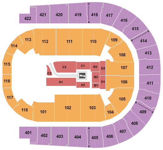 O2 Arena - London WWE-1 Seating Chart