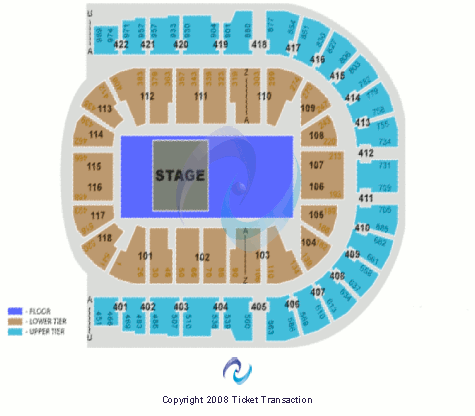 O2 Arena - London Center Stage w/GA Floor Seating Chart