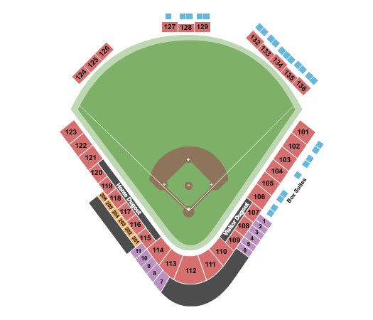 O'Brate Stadium Baseball Seating Chart