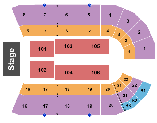 OG&E Coliseum at OKC Fairgrounds Endstage Seating Chart