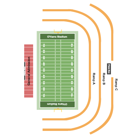 O'Harra Stadium Football Seating Chart