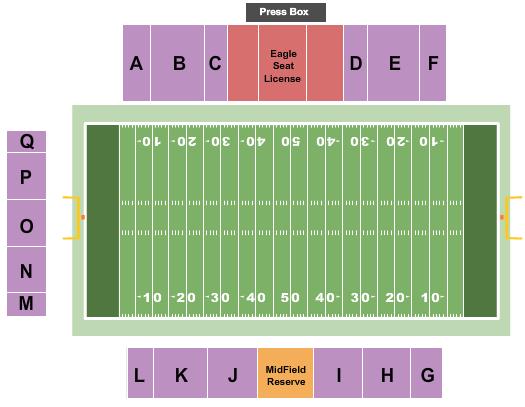 O'Kelly-Riddick Stadium Football Seating Chart