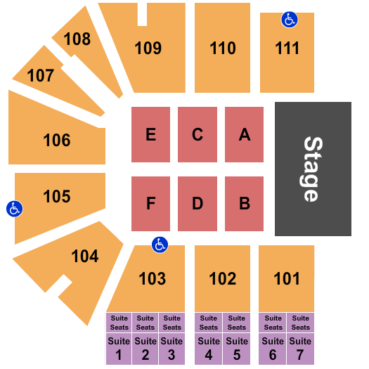 O'Reilly Family Events Center Endstage Seating Chart