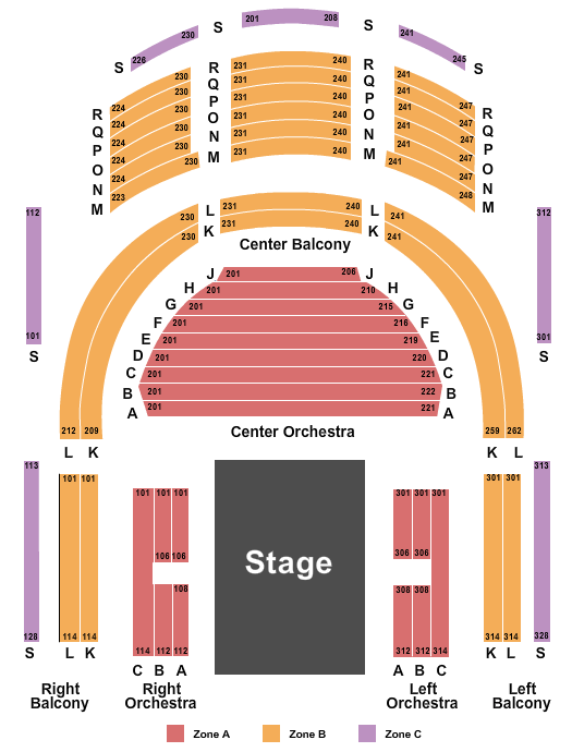 O'Reilly Theater Theater - IntZone Seating Chart