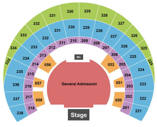 OVO Hydro Endstage GA Seating Chart