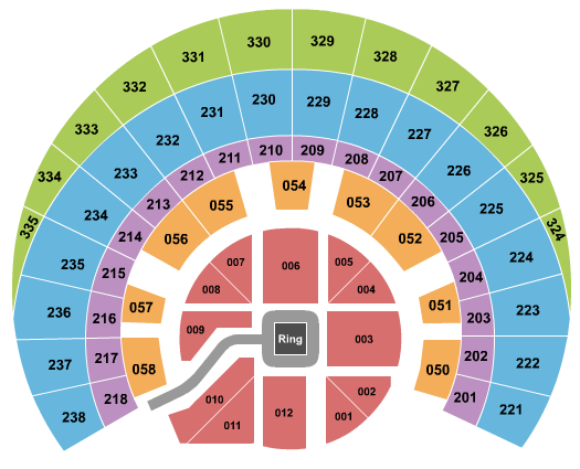 OVO Hydro WWE Seating Chart