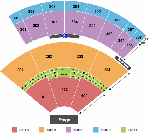 Oak Mountain Amphitheater Interactive Seating Chart