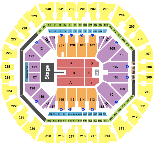 Oakland Arena Christian Nodal Seating Chart