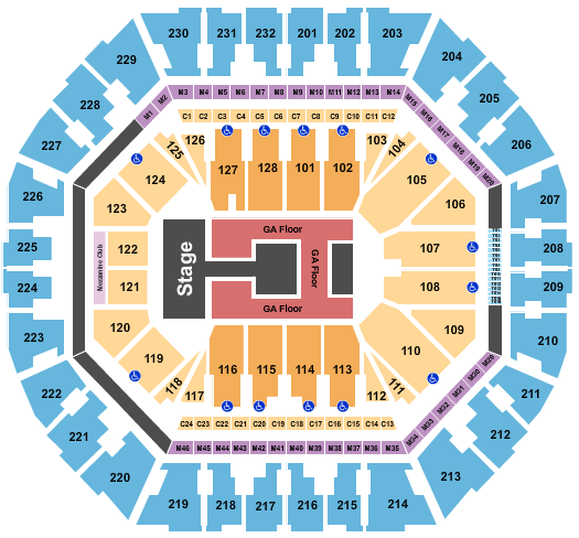 Oakland Arena (G)I-dle Seating Chart