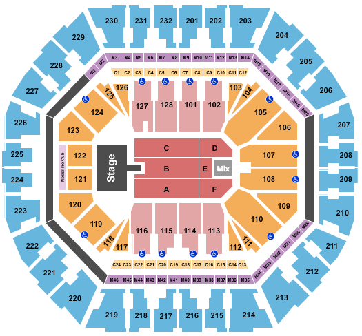 seating chart for Oakland Arena - Pentatonix - eventticketscenter.com