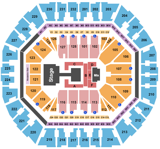 Oakland Arena Seventeen Seating Chart