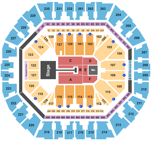 Oakland Arena TobyMac Seating Chart