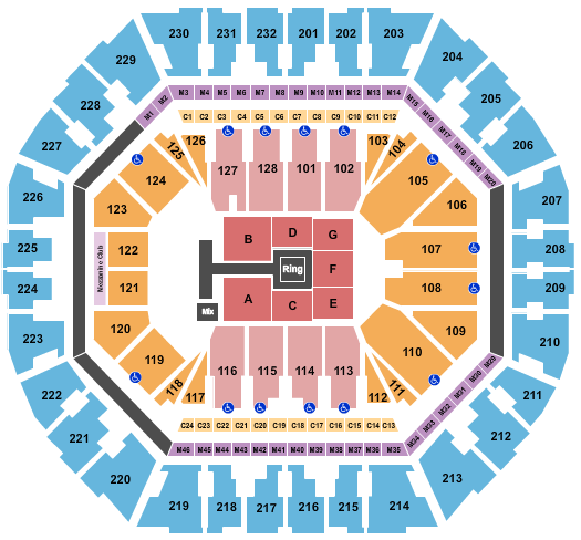 Oakland Arena WWE-3 Seating Chart