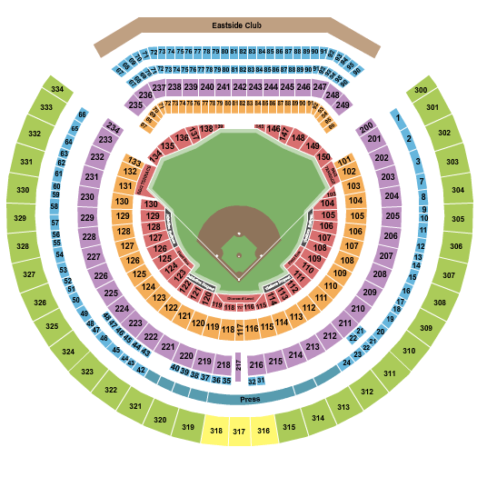 Athletics vs Cubs seating chart at Hohokam Park in Mesa, AZ