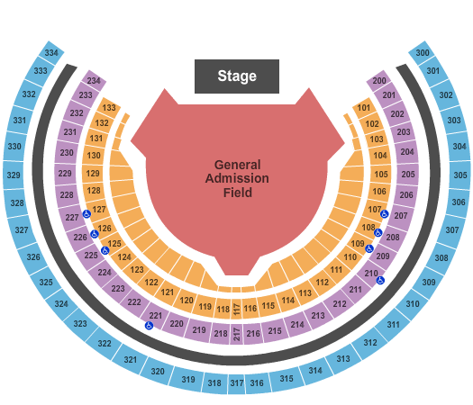 Oakland Coliseum Seating Chart For Concerts