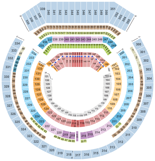 Oakland Coliseum Open Floor - Grey Front Seating Chart