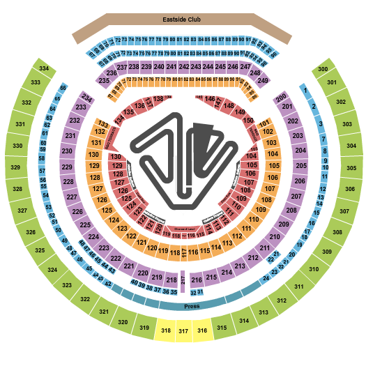 seating chart for RingCentral Coliseum - Supercross - eventticketscenter.com