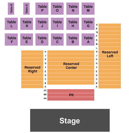 Oaks Theater Endstage 2 Seating Chart