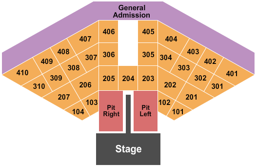 Ocean City Inlet Endstage Pit L&R Seating Chart