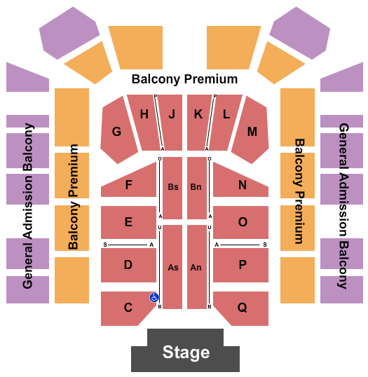 Ocean Grove Great Auditorium Endstage GA Balc GA Gal Seating Chart