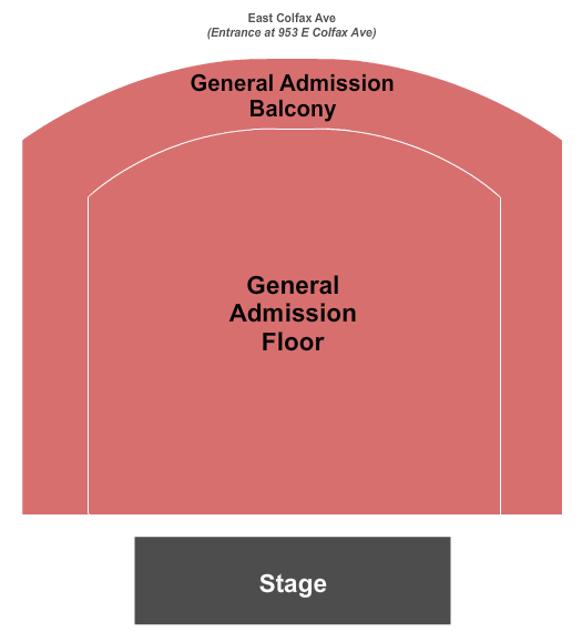 seating chart for Ogden Theatre - General Admission - eventticketscenter.com