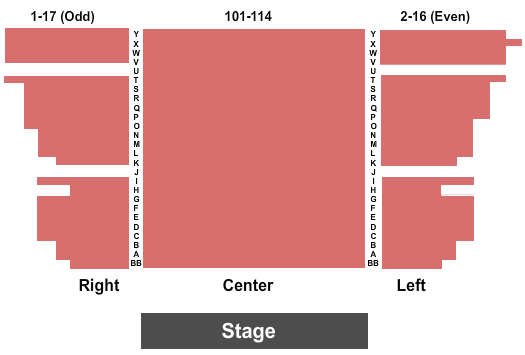 Ogunquit Playhouse Seating Map