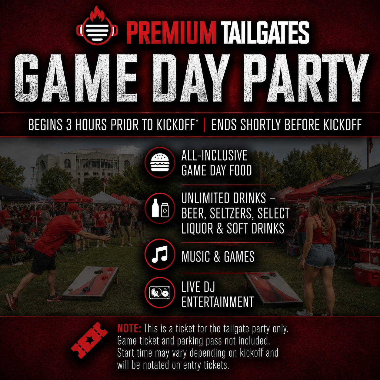 Premium Tailgate Party: Ohio State Buckeyes vs. Oregon Ducks