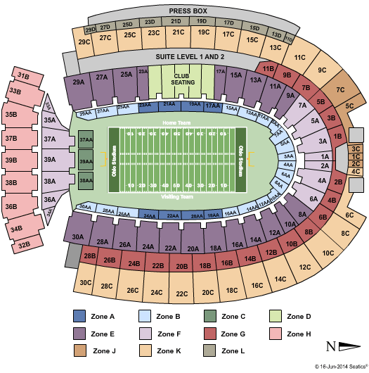 Ohio Stadium Football Zone Seating Chart