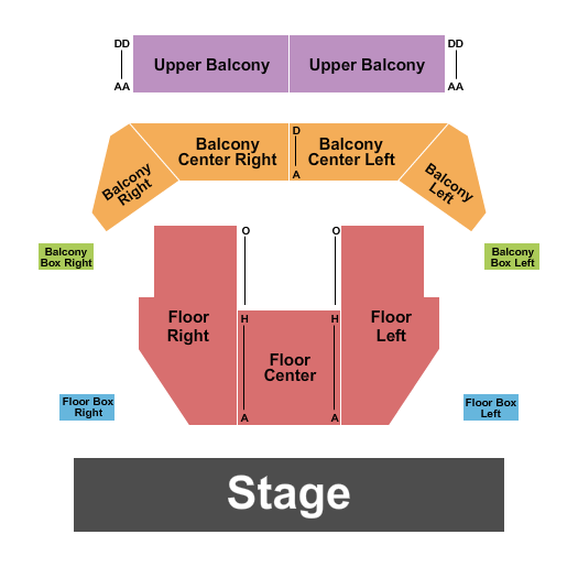 Ohio Theater - Loudonville Endstage Seating Chart