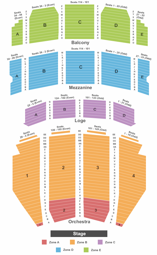 Kuss Auditorium Seating Chart