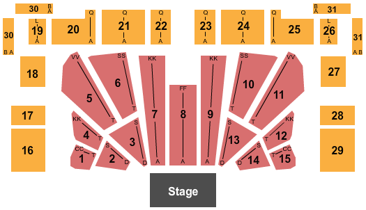 Oil Palace Standard Seating Chart