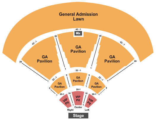 Oklahoma City Zoo Amphitheatre Endstage GA 2 Seating Chart