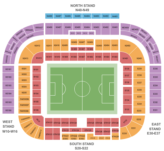 Old Trafford Soccer Seating Chart