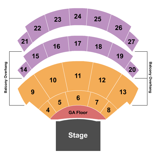 OLG Stage At Niagara Fallsview Casino Resort Endstage GA Floor Seating Chart