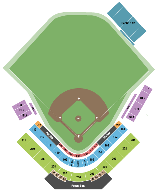 Olsen Field at Blue Bell Park Baseball 2 Seating Chart