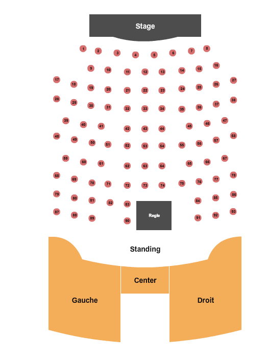 Olympia Theatre - Montreal Endstage Tables Seating Chart
