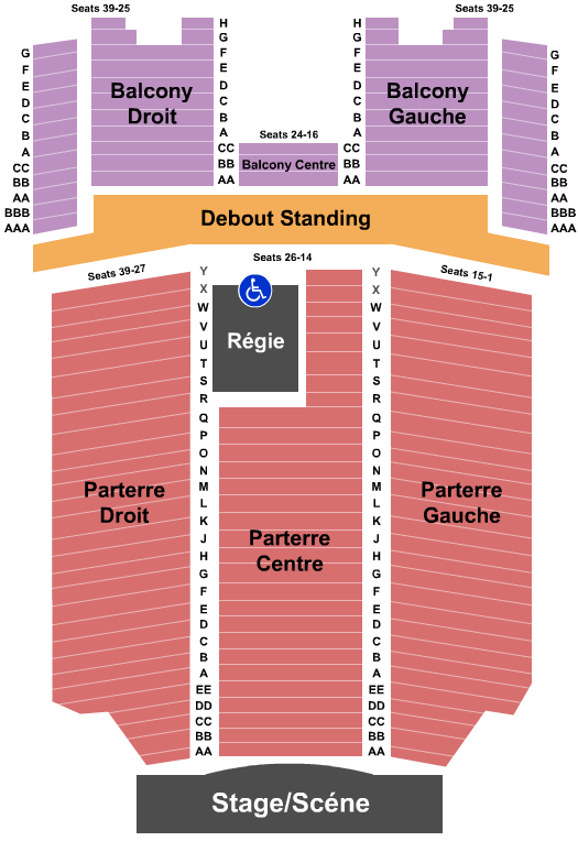 Olympia Theatre - Montreal Seating Chart