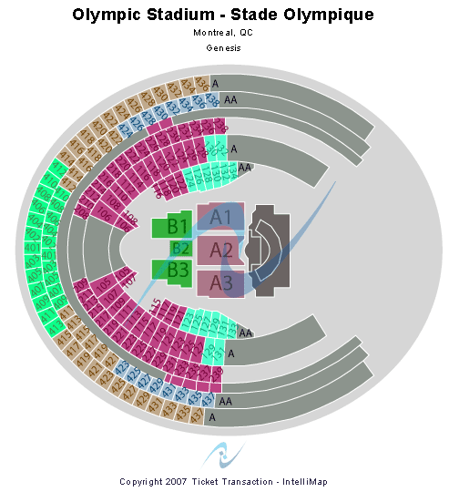 Olympic Stadium - QC Genesis Seating Chart