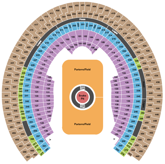 Olympic Stadium - QC Seating Chart