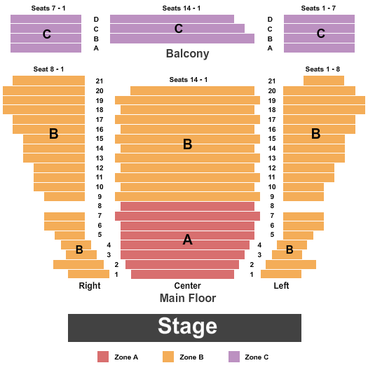 Omaha Community Playhouse Seating Map