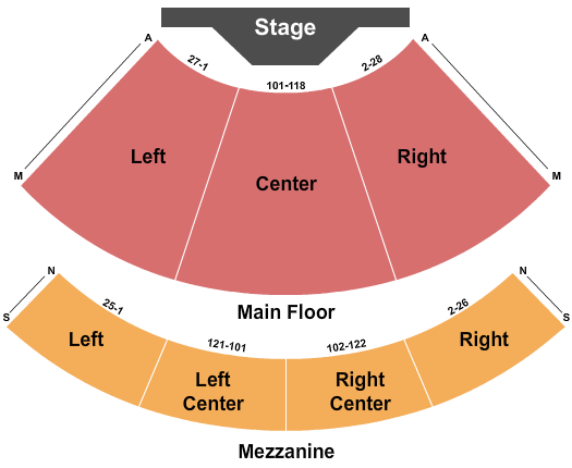 OneAmerica Mainstage - Indiana Repertory Theater End Stage Seating Chart