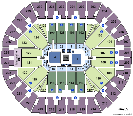 Oakland Arena Boxing Seating Chart