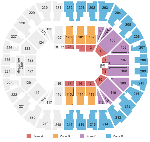 Oakland Arena Circus Int Zone Seating Chart