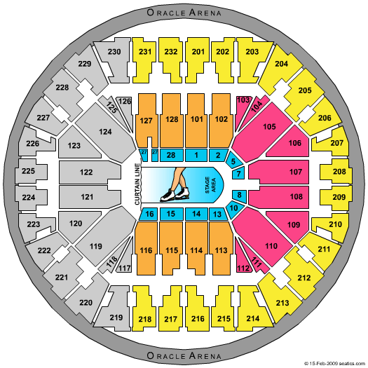Oakland Arena Disney on Ice Seating Chart
