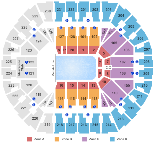 Oakland Coliseum Seating Chart For Concerts