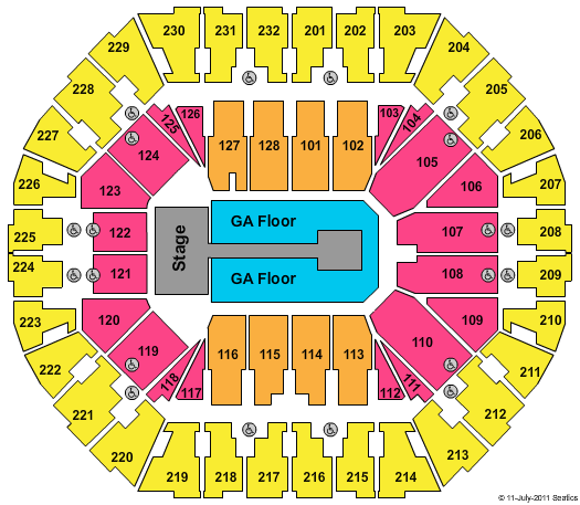 Oakland Arena Foo Fighters Seating Chart