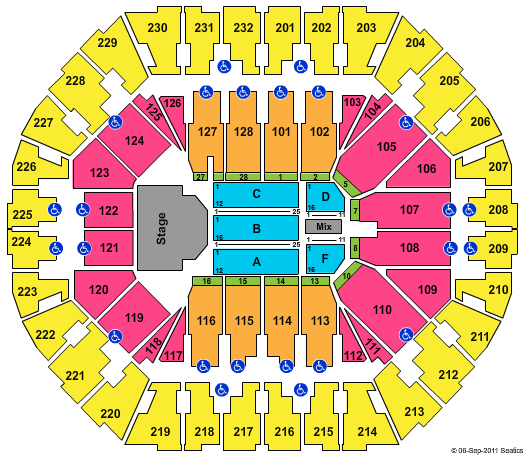 Oakland Arena How sweet the sound Seating Chart